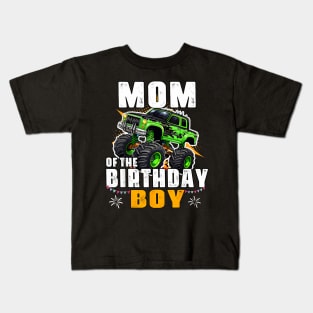 Mom Of The Birthday Boy Monster Truck Birthday Family Kids T-Shirt